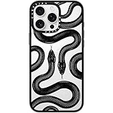 CASETiFY Compact iPhone 16 Pro Max Case [4 ft. 2X Military Grade Drop Protection/Slim/Lightweight] - Black Kingsnake - Clear Black