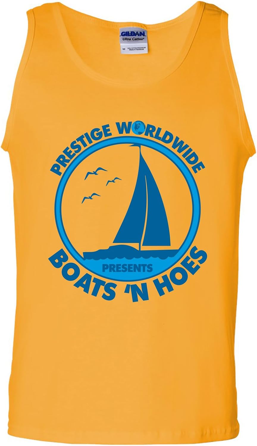 UGP Campus Apparel Prestige Worldwide Presents Boats 'n Hoes - Funny Summer Movie Tank Top: Clothing