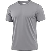 KINSWT Men's Swim Shirt Short Sleeve UPF 50+ Sun Protection UV SPF Rash Guard Moisture Wicking Quick Dry Shirts