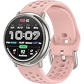Nacorulu Compatible with Amazfit Active 2 Bands, 20mm Width Silicone Replacement Strap for Amazfit Active/Active 2S/GTS 4 mini/GTR Mini/Bip 3 Pro Smartwatch