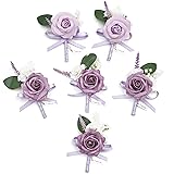 TINGE TIME Boutonniere for Men Wedding, Set of