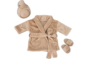 Soft & Adjustable Newborn Bathrobe Newborn Photography Bathrobe Soft Sleepsuit for Different Body Types of Babies