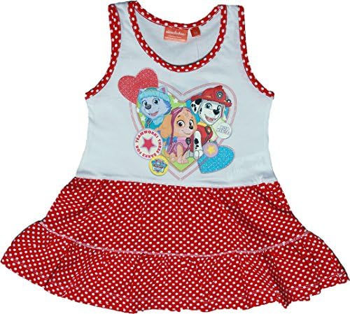 Paw Patrol Girls Sky and Pups Dress By Bestrend (2-3 Years, White)