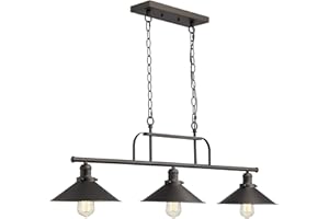 Zeyu Industrial 3-Light Pendant Lighting, Vintage Kitchen Island Light with Oil Rubbed Bronze Finish, 102-3 ORB