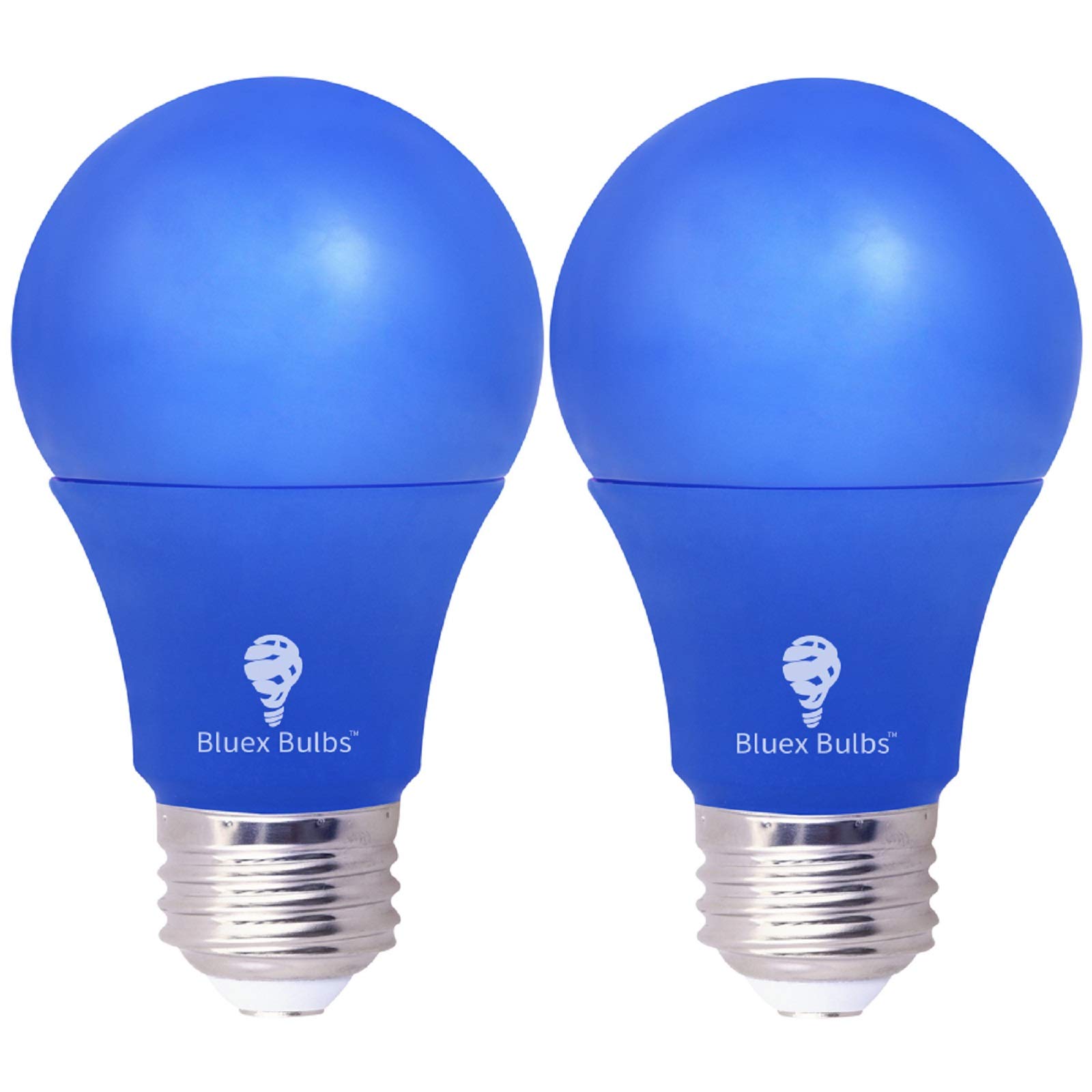 Photo 1 of Bluex Bulbs 2 Pack Bluex LED A19 Light Bulb - 9W (60Watt Equivalent) - E26 Base Blue LED Blue Bulb, Party Decoration, Porch, Home Lighting, Holiday Lighting, Decorative Illumination (Blue)