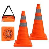 Collapsible Orange Safety Cones 18 Inch