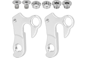 ACROPIX Bicycle Tail Hook Rear Derailleur Hanger Frame Gear Tail Hook Silver Tone - Pack of 2