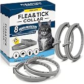 JHOBVEX Flea &amp; Tick Collar for Cat, Cat Flea Tick Collar, Flea Collar for Cats, Tick Cllar for Cats, Cat Flea Collar for Indoor &amp; Outdoor, Simple to Use, Safe Around People, Pets &amp; Plants, 4 Pack