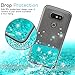 LG G5 Case,LG G5 Glitter Case with HD Screen Protector for Girls Women,LeYi Cute Design Bling Shiny Moving Quicksand Liquid Clear TPU Protective Phone Cover Case for LG G5 ZX Turquoise