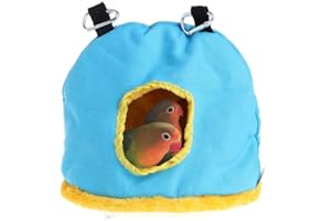Litewoo Bird Hammock Nest Plush Warm Hanging Tent Pet Parrot Swing Bed Cave Cage for Parakeet Canary Cockatiel Lovebird Hamster Random Color (Large)