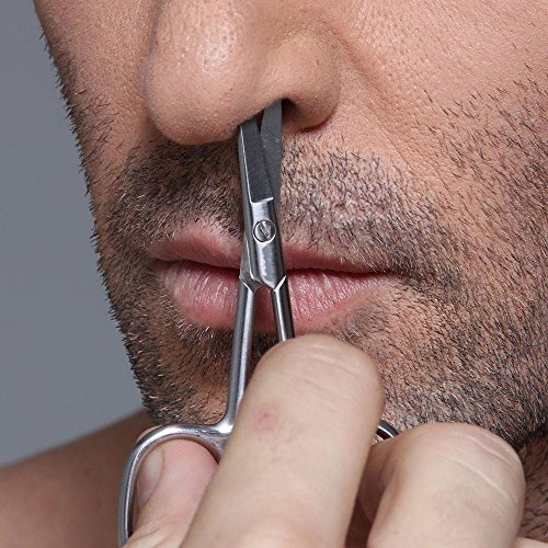 Nose Hair Scissors Beard Eyebrow Trimmer Mustache Scissors Stainless Steel Set with Storage Box