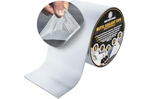 Hanse Syntec Systems HSS Sealant Tape B1+ Silver, Waterproof Tape, Airtight & high UV-, Weather & Temperature Resistant, RV Repair, Roof Repair, Pipes, Boats, Vents, Wood - Silver, 4 inch x 50 feet