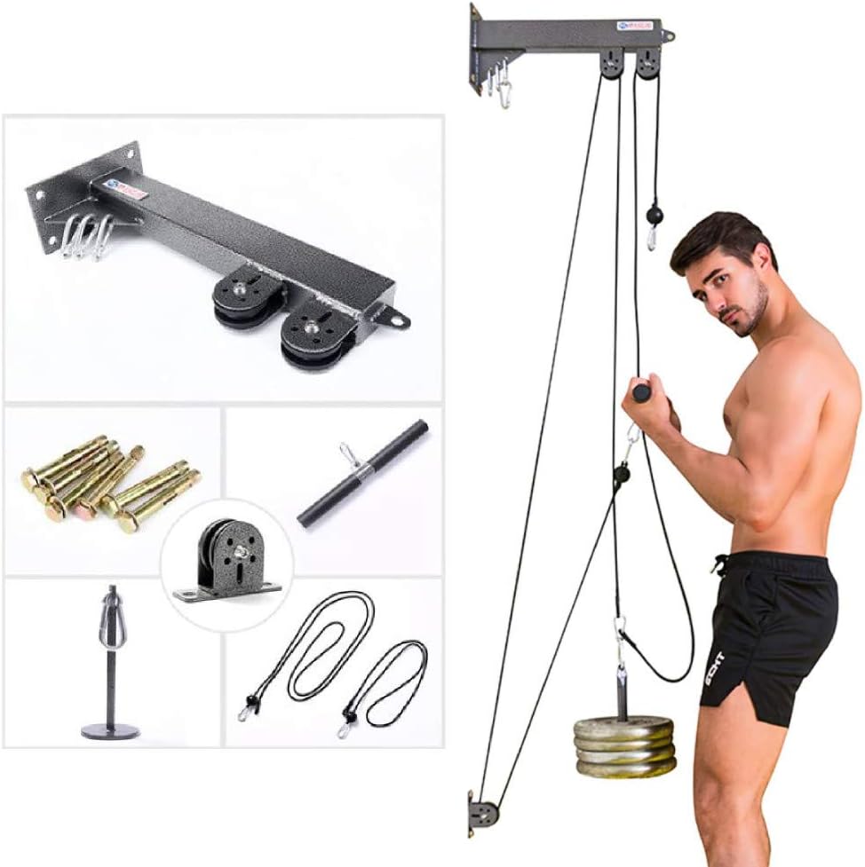 Yzyamz Fitness Equipment Cable Machine Attachments Arm Biceps Triceps Blaster Cable Accessories Pull Rope Gym Wrist Roller
