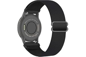 Tovimall 18mm Stretchy Nylon Watch Bands Compatible with Garmin Vivoactive Venu 2S/Venu 3S/Vivomove 3S/4S/Forerunner 265S/255S/255S Music