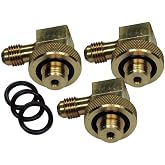 Mid-West 110705 3 Piece Quick Connect Test Cock Adapter, 90 Degree Swivel