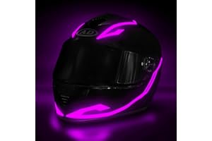 ZUOYOUZ Motorcycle Helmet Light,3 Modes Driving EL Light Strips,Helmet Light Strip,Night Riding Signal Light Decoration Kit
