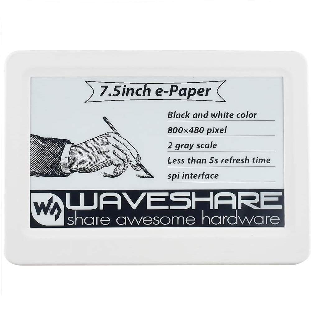 Photo 1 of waveshare 7.5inch Passive NFC-Powered e-Paper Display V2 Black/White e-Ink Screen, Wireless Powering and Data Transfer No Battery Required, Refresh by Smartphone with NFC Function or NFC Reader