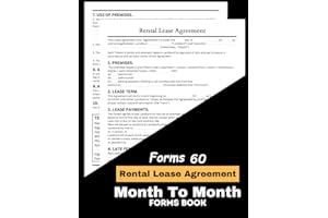 month to month rental lease agreement forms book: monthly Contract Between Landlord and Tenant Form, Residential Housing Agreement | 60 Forms
