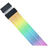 Lian Li Strimer Wireless 24-Pin RGB Motherboard Power Cable with Controller | 2.4GHz Wireless Lighting Control, 260mm, 12 Light Guides, Controller (Included)