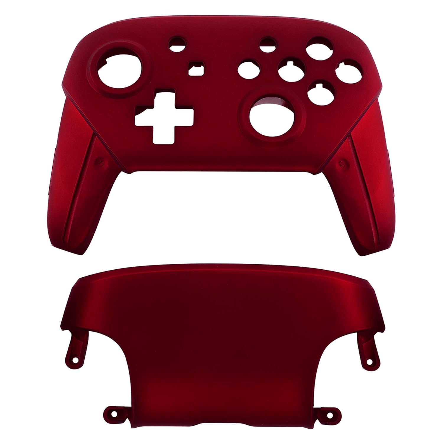 eXtremeRate Red Faceplate and Backplate for Nintendo Switch Pro Controller, Soft Touch DIY Replacement Shell Housing Case for Nintendo Switch Pro - Controller NOT Included: Video Games
