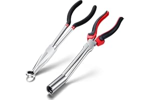 Leriton 2 Pack Spark Plug Wire Removal Tool Kit Includes Spark Plug Boot Removal Tool and Pliers Pulling Tool,wire Puller Removal Tool Pliers(Black)