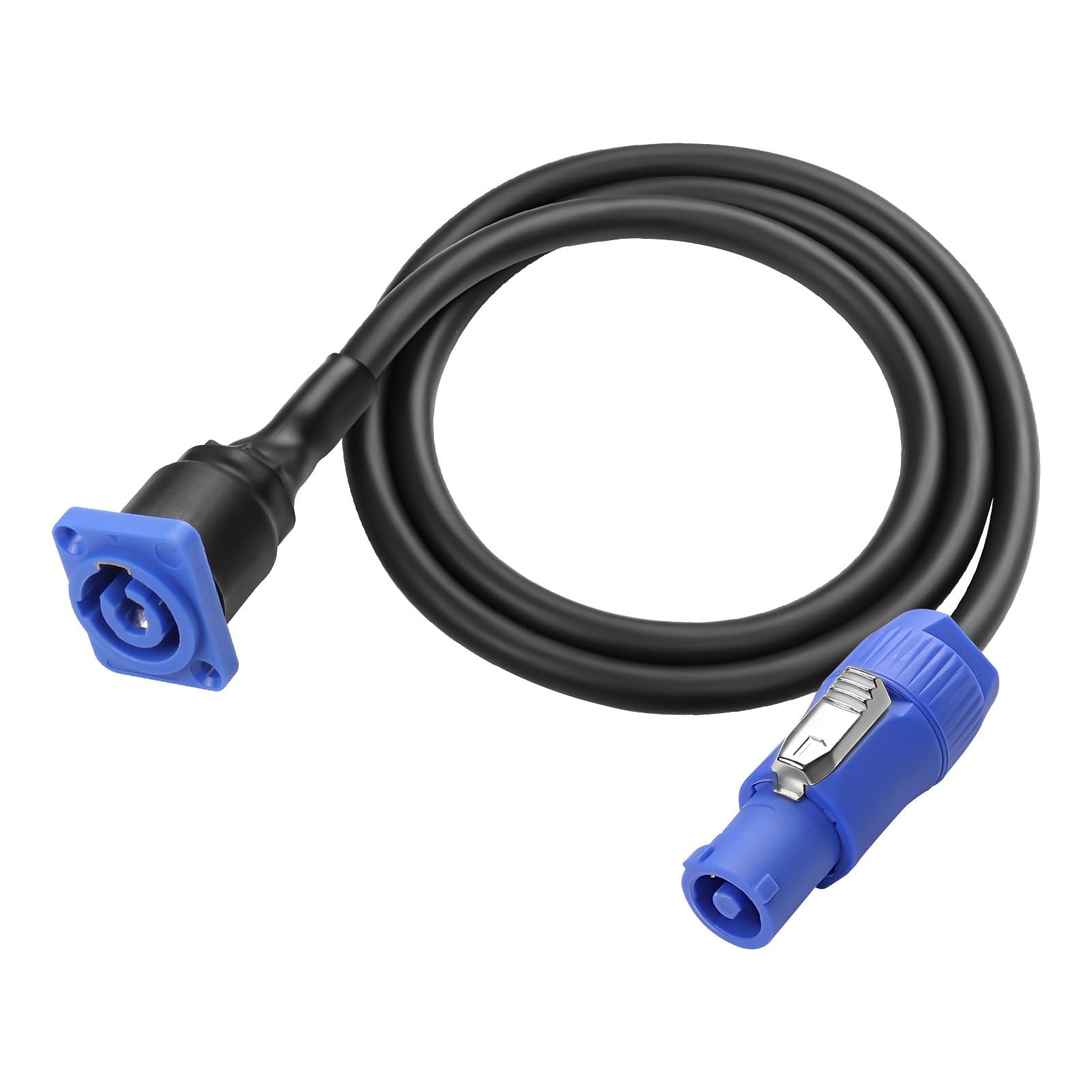 Photo 1 of XMSJSIY Powercon Cable Connector 3 Pin AC Powercon Male to Female Powercon D Type Panel Mount Power Adapter Extension Cable Quick Lock Aviation Connector PowerCON Input Plug to Socket - 1M/3.2FT