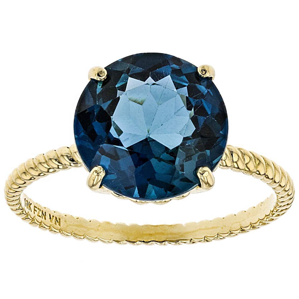 Buy London Blue Topaz 10k Yellow Gold Ring 4.75ctw at Amazon.in