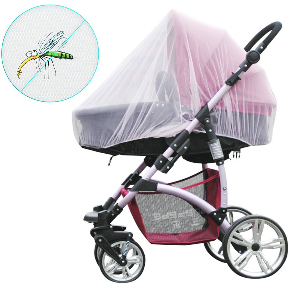 Insect Netting Baby Mosquito Net for Strollers Car Seats Pink