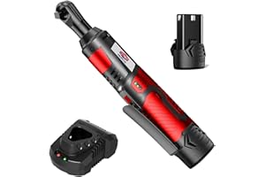 Dobetter Cordless Ratchet Wrench 3/8 Electric Ratchet Wrench, 55 N·m Power Ratchet Tool with 2 Ah Lithium Batteries and Quick Charger -DBCRW12S