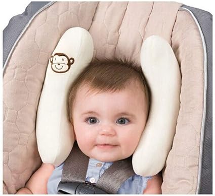 Amazon Com Ailyd Neck Pillows Children Neck Support Monkey Neck Pillow With Small Rattle Monkey For Babies And Toddlers From 6 Months Supports In Stroller Baby Car Seat Or Car Home