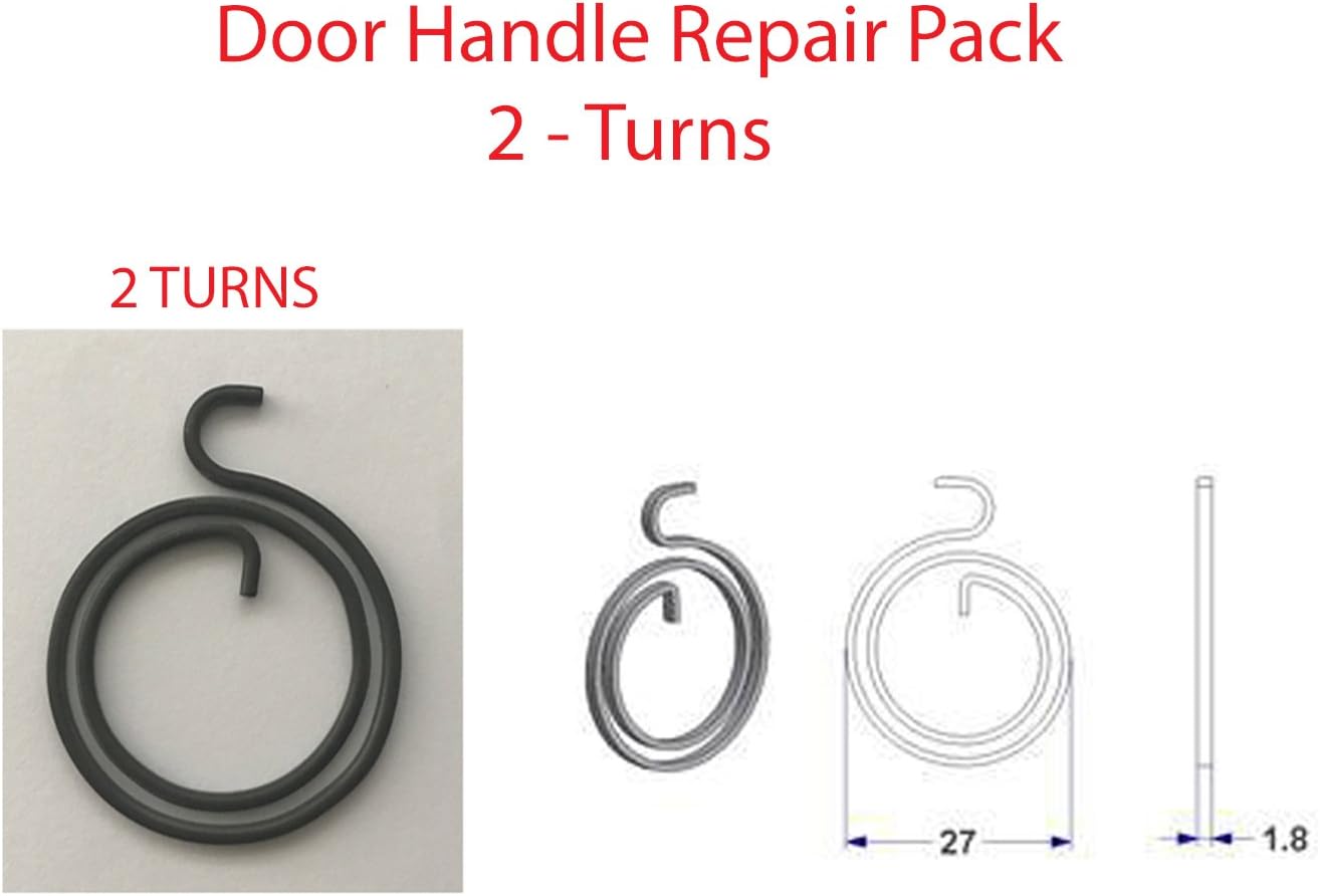 Door Handle Spring Set, 1.8mm Thick Metal, 2 Turns, for Interior Doors Hardware Replacement Parts (6 Springs) - Image 3