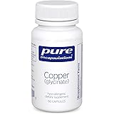 Pure Encapsulations - Copper (Glycinate) - Hypoallergenic Essential Mineral Supplement - 60 Capsules