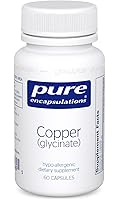 Pure Encapsulations - Copper (Glycinate) - Hypoallergenic Essential Mineral Supplement - 60 Capsules