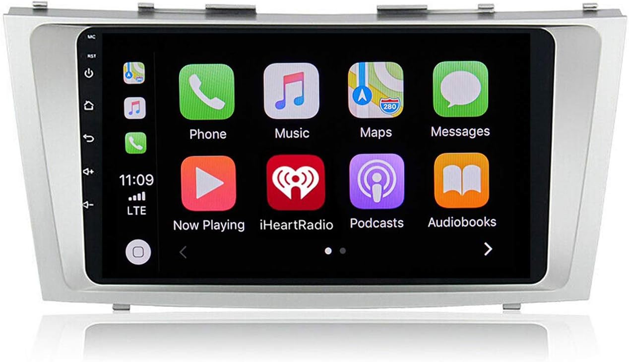 ViaBecs 9” Andorid 10.0 Car Radio with Bluetooth 5.0 Support Toyota Camry 2007-2011 Head Unit Car Stereo with Apple Carplay Wireless Support GPS Navigation WiFi 1080P Video FM/AM 4G/64G DSP