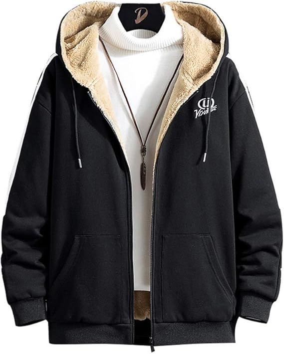 Amazon 在庫処分 メンズ パーカー 裏起毛 厚手 防寒 大きいサイズ ジップフード ジャケット カジュアル おしゃれ シンプル アウター トップス コート 秋服 冬服 春 秋 冬 コート ジャケット 通販