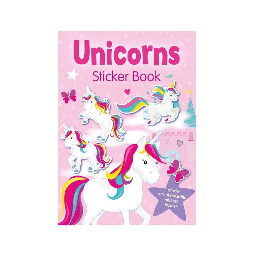 ALLIGATOR - Unicorns Sticker Book, Sticker Book, Sticker Books, Unicorn Gifts for Girls, Unicorn Stickers, Unicorn Sticker Book, Sticker Activity Book, Reusable Sticker Book