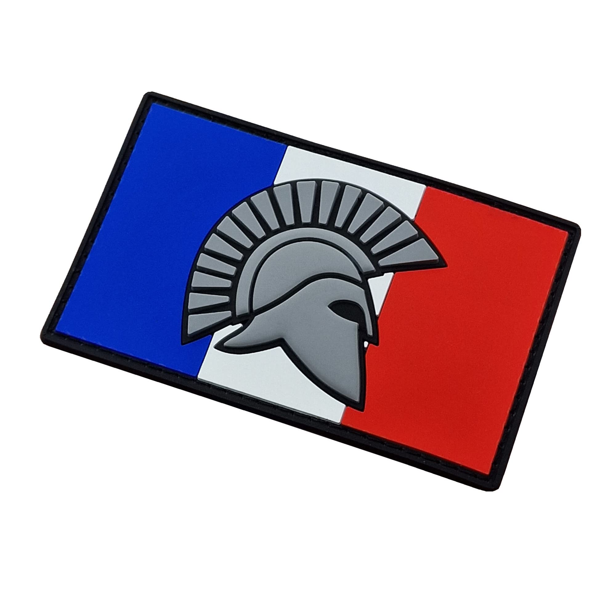 LEGEEON Spartan France Flag Drapeau PVC Rubber Patch
