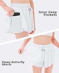 Stelle Girls Flowy Shorts with Pockets Athletic
