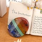 Violotoris 7 Chakra Thumb Worry Stone Anxiety Relief Crystal Palm Stone view 7