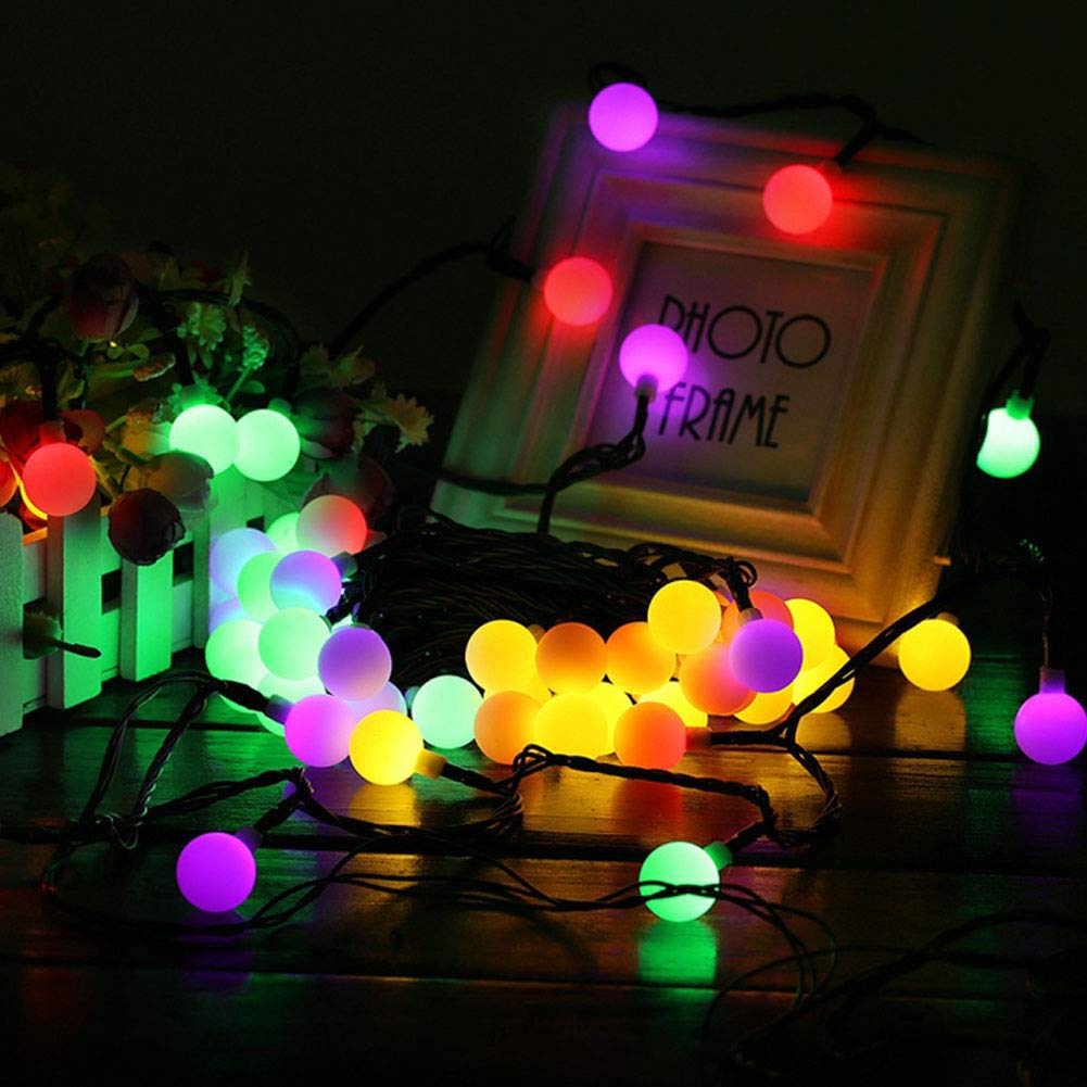 Solar String Lights LED Outdoor 100 LED Xmas Lights/Xmas Decor - Colored Christmas Lights Fairy Lights - Color Changing Waterproof Lights 55.8 FT- Patio Lawn Landscape Sensored Lighting