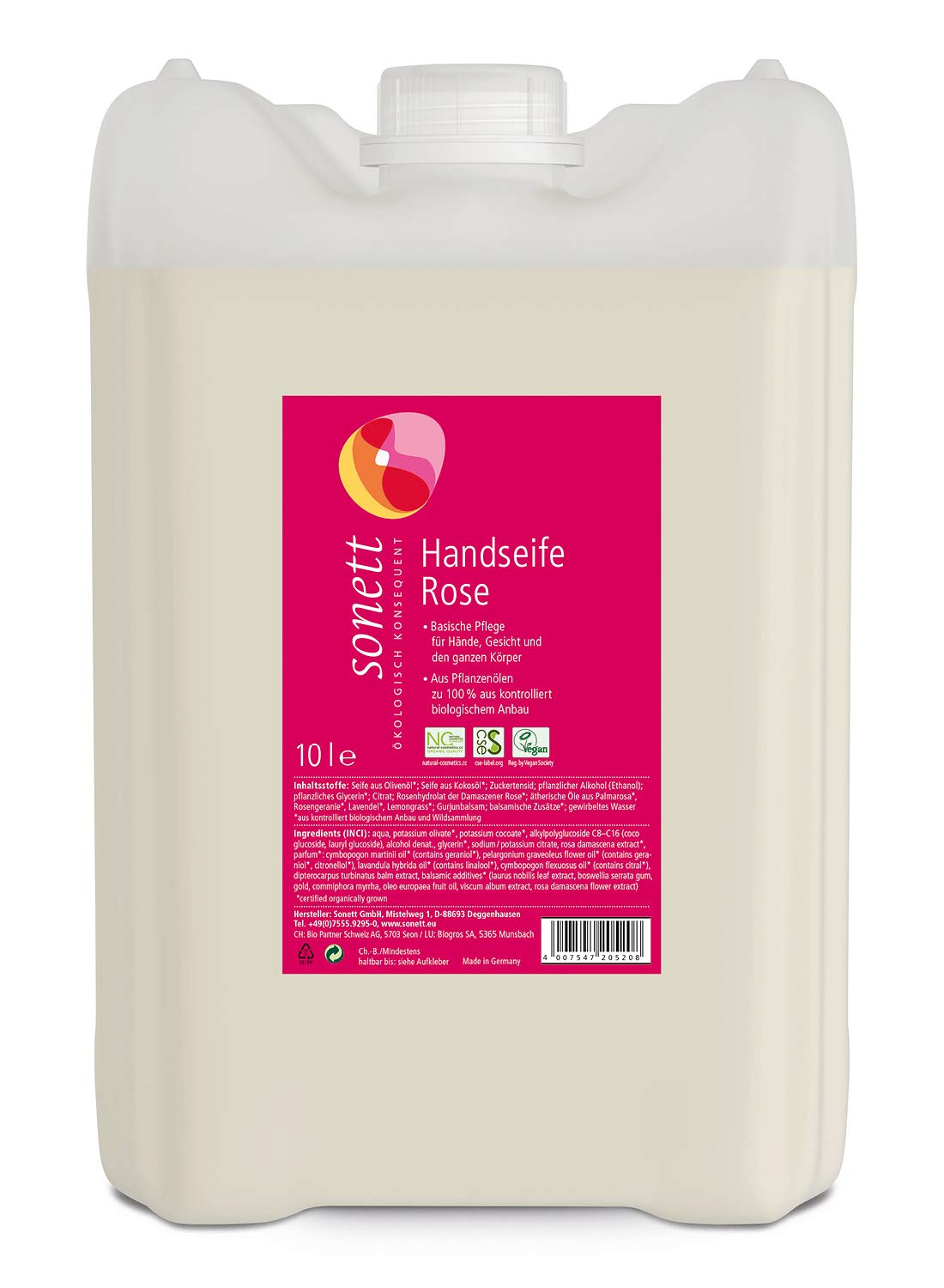 Rose Hand Soap - Basic Care for Hands, Face and Whole Body - 10 Litres