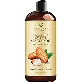 Handcraft Blends Sweet Almond Oil | 100% Pure and Natural | Bath & Body Oil | Premium Grade Carrier Oil | Skin | Hair | Body 