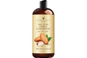 Handcraft Blends Sweet Almond Oil | 100% Pure and Natural | Bath & Body Oil | Premium Grade Carrier Oil | Skin | Hair | Body | Massage | Hexane-Free | 16 Fl Oz