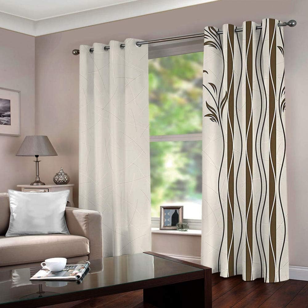 Yelets Curtain Eyelets Lights Curtain Ombre Of Shower Kitchen Kids Bedroom Interlining Fabric Jacquard Keep Opaque,Abstract Branches Birds Pattern
