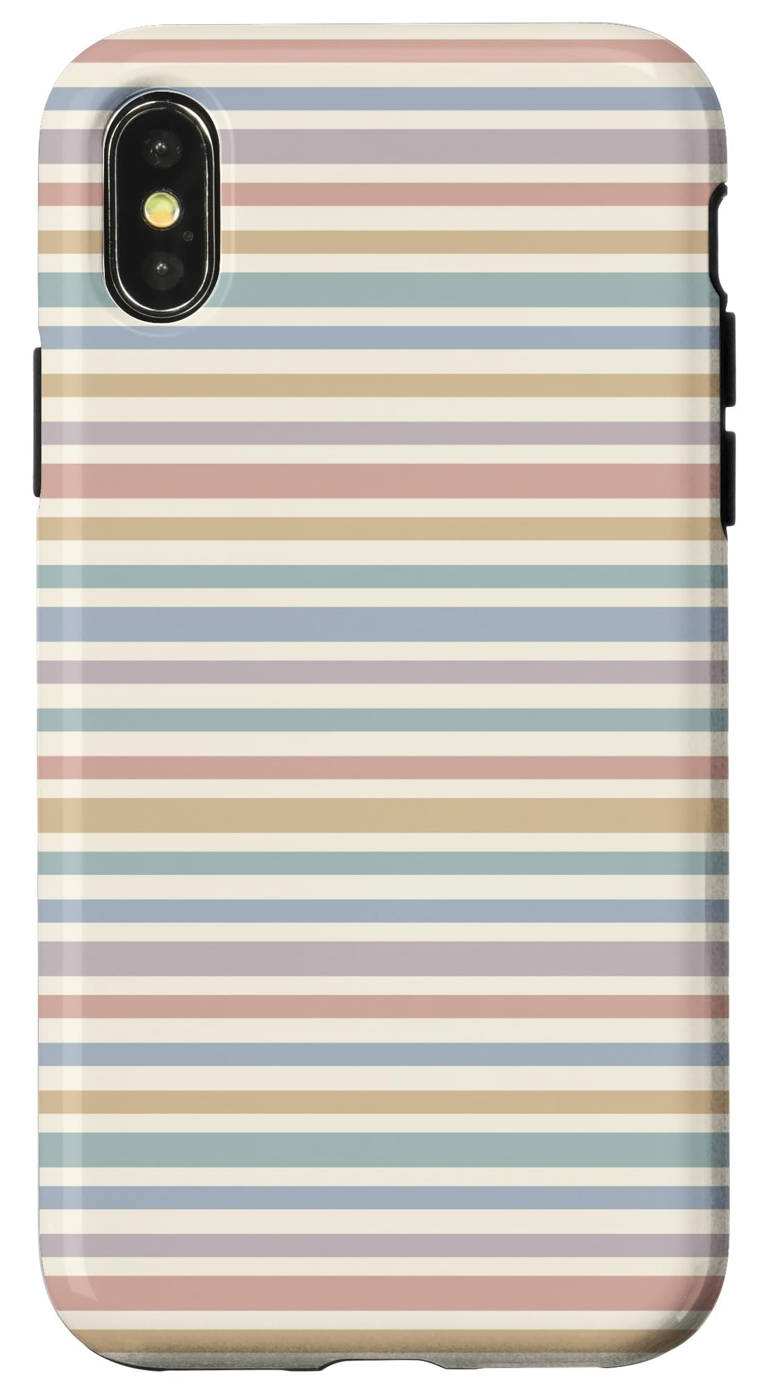 iPhone X/XS Pastel Horizontal Stripe Pattern Case