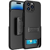 BELTRON Case Holster Combo for iPhone, Slim Protective Full Body Grip Case & Swivel Belt Clip 3 in 1 Combo with Kickstand/Card Holder for Apple iPhone/iPhone 13/14 Pro Max