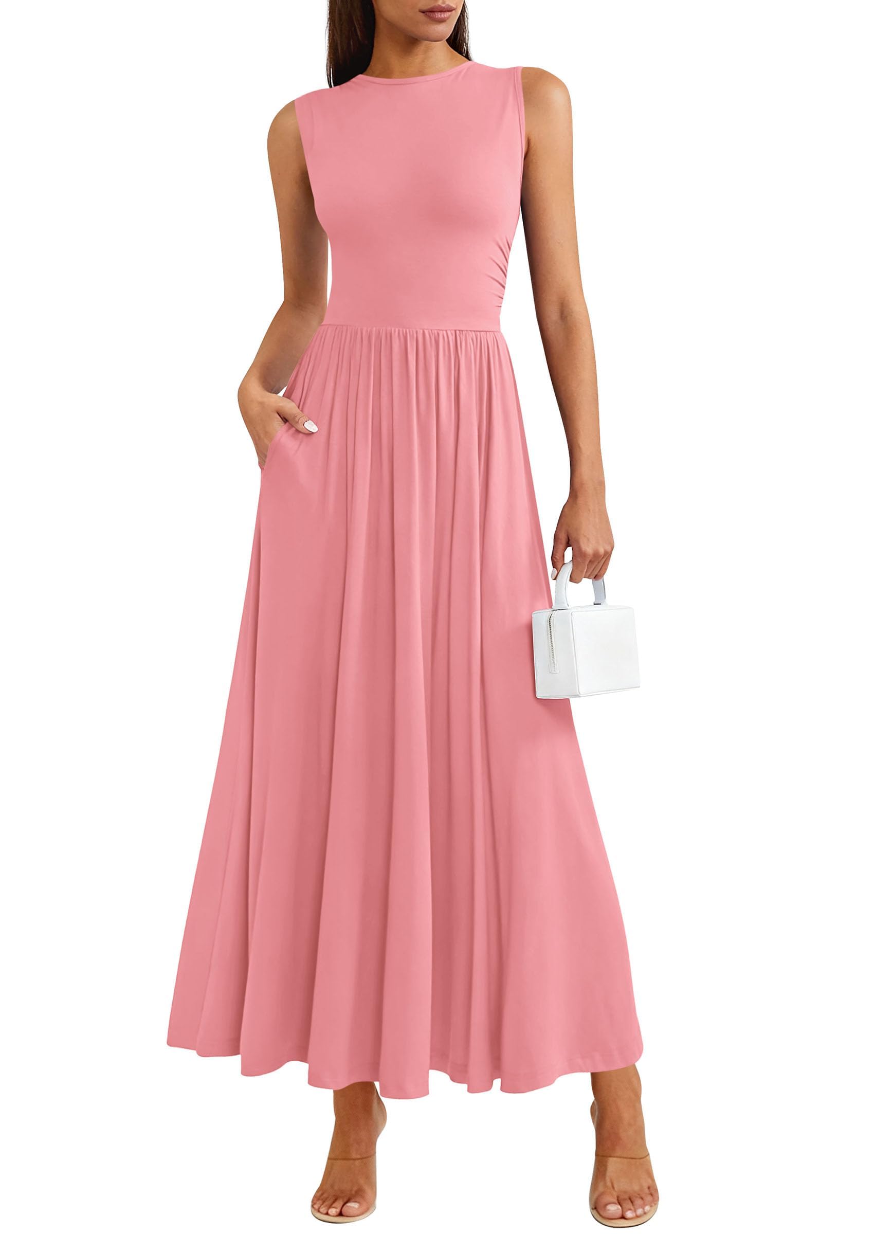 Photo 1 of *UNTESTED*
PRETTYGARDEN Summer Maxi Dresses for Women 2026 Sleeveless A Line Flowy Long Casual Sundress Wedding Guest Fashion Clothing (Pink,Medium)