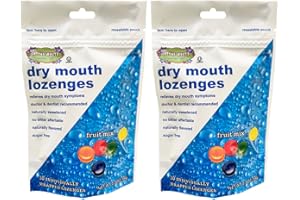 Cotton Mouth Lozenges Dry Mouth Relief Fruit Mix 3.3oz Bag (2 Bags) | Relieves Dry Mouth & Increases Saliva Production, Sugar Free, Gluten Free, Delicious Fruit Flavor, Individually Wrapped, 30 Ct