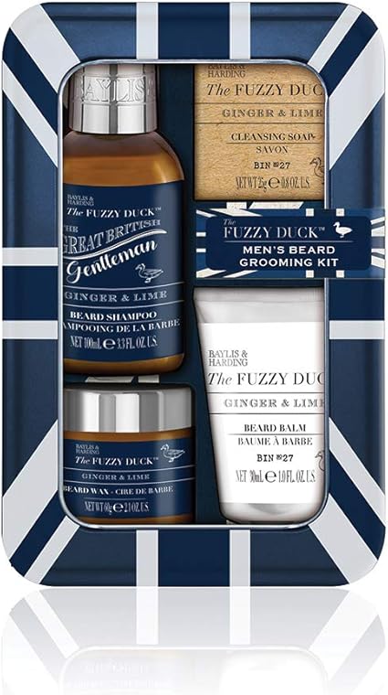 Baylis Harding The Fuzzy Duck Men S Ginger Lime Beard Tin Gift Set Amazon Co Uk Beauty