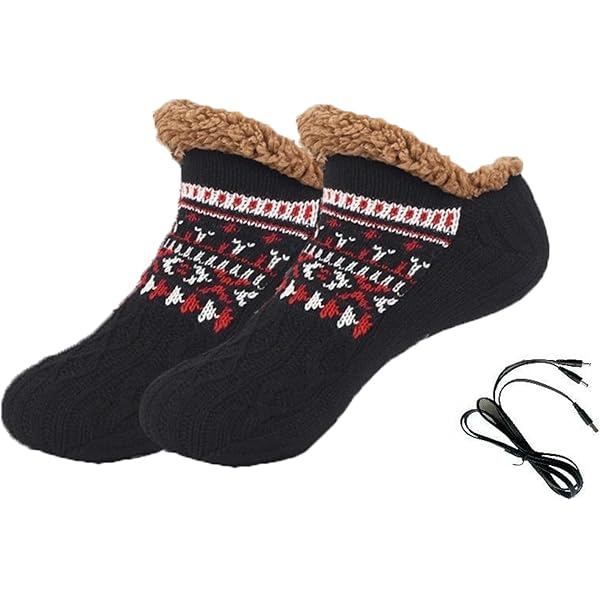 FAXIOAWA Electric Heating Slippers Adjustable Temperature Heating Shoes For Indoor